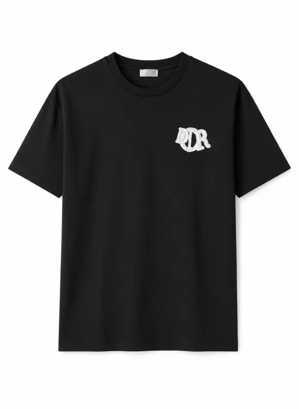 Dior small logo black t shirt men front catalog clean studio minimal product image