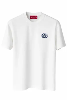 Gucci white minimal logo t shirt men front catalog product image clean studio view