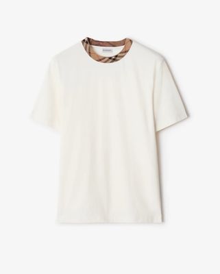 Burberry Check Trim Cotton T-shirt