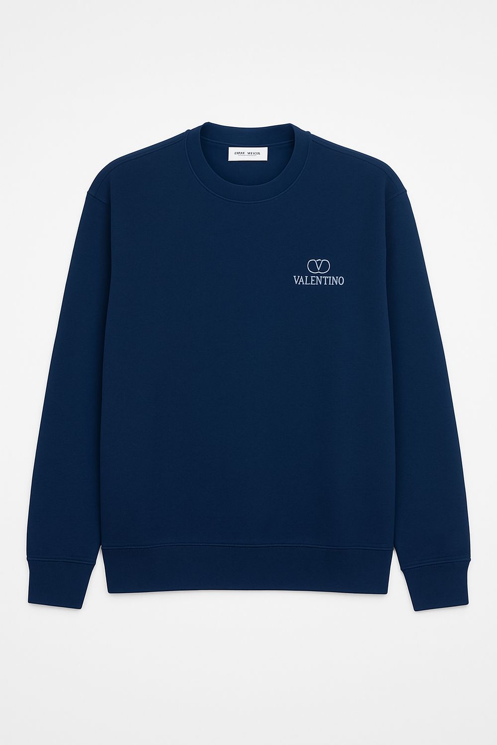 Valentino Navy Blue Logo Print Sweatshirt
