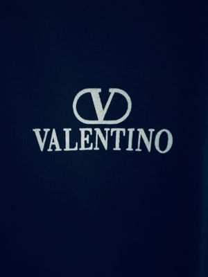 Valentino Navy Blue Logo Print Sweatshirt