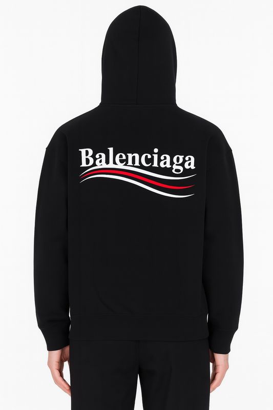 Balenciaga Cotton Logo Print Hoodie