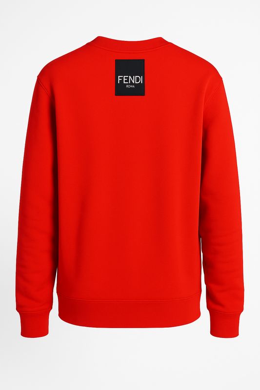 Fendi Logo Patch Red Sweatshirt