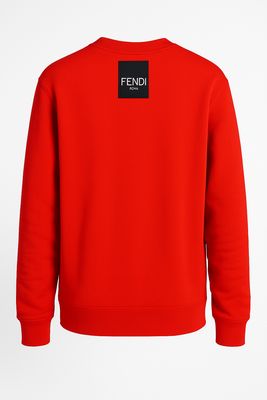 Fendi Logo Patch Red Sweatshirt