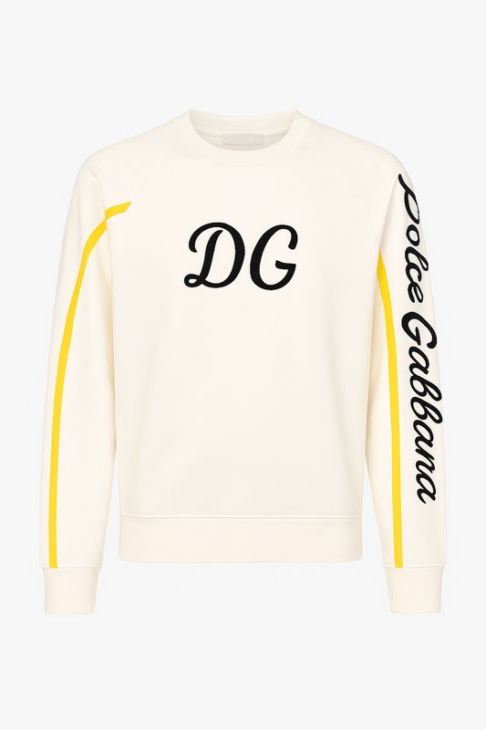 Dolce Gabbana Logo Embroidered Sweatshirt
