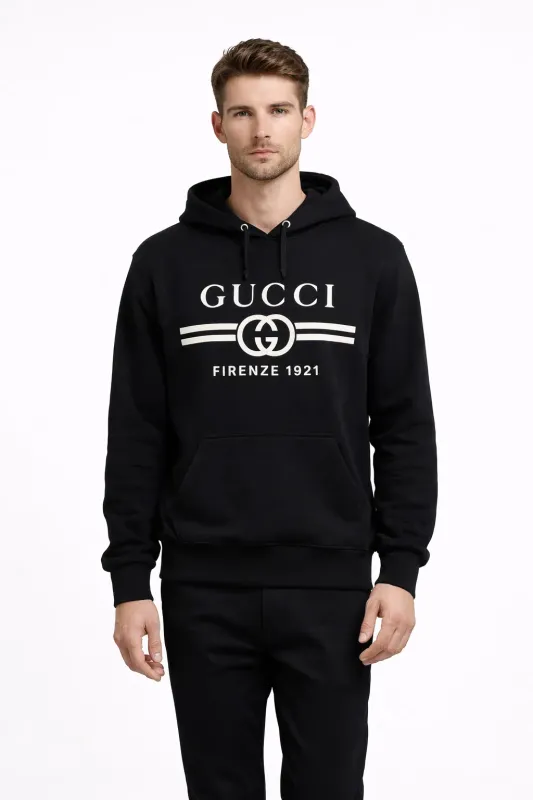 Gucci black logo high end designer hoodie mens fashion designer hoodie luxury streetwear style