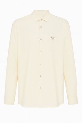 Prada Ecru Long Sleeve Shirt