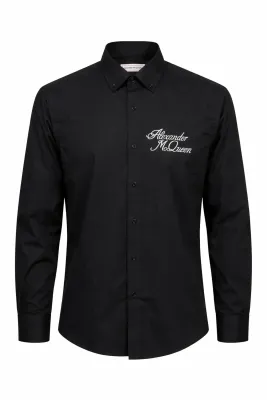Alexander McQueen black logo shirt mens luxury men's designer shirts premium fashion style