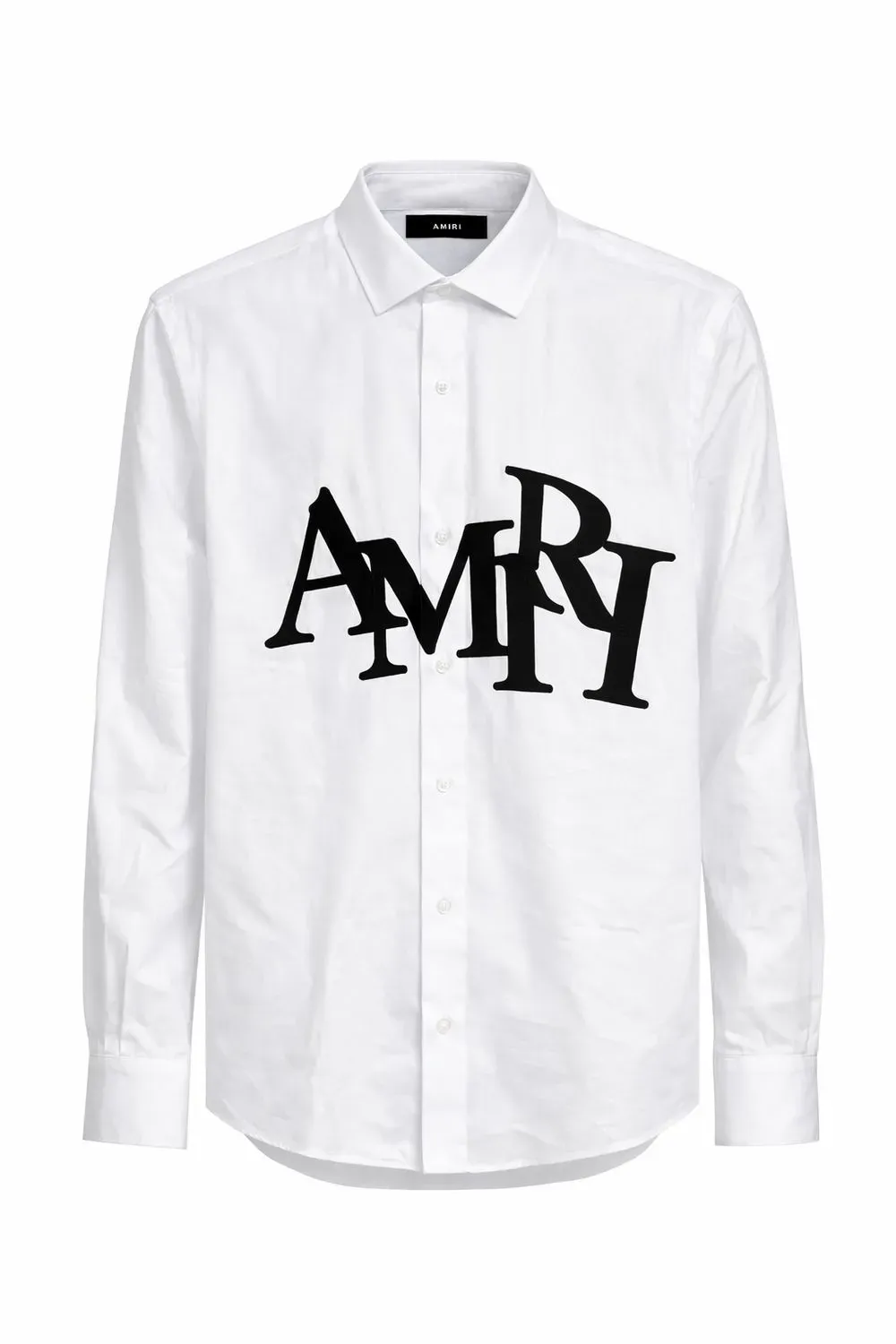 Amiri white long sleeve designer shirt mens luxury logo button up premium cotton