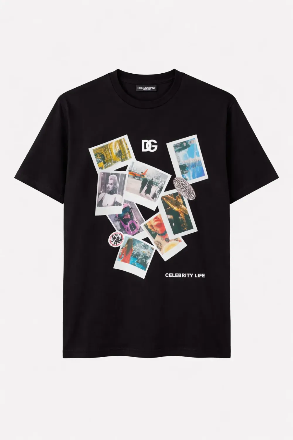 Dolce Gabbana celebrity life graphic mens designer t shirt outfit black luxury tee