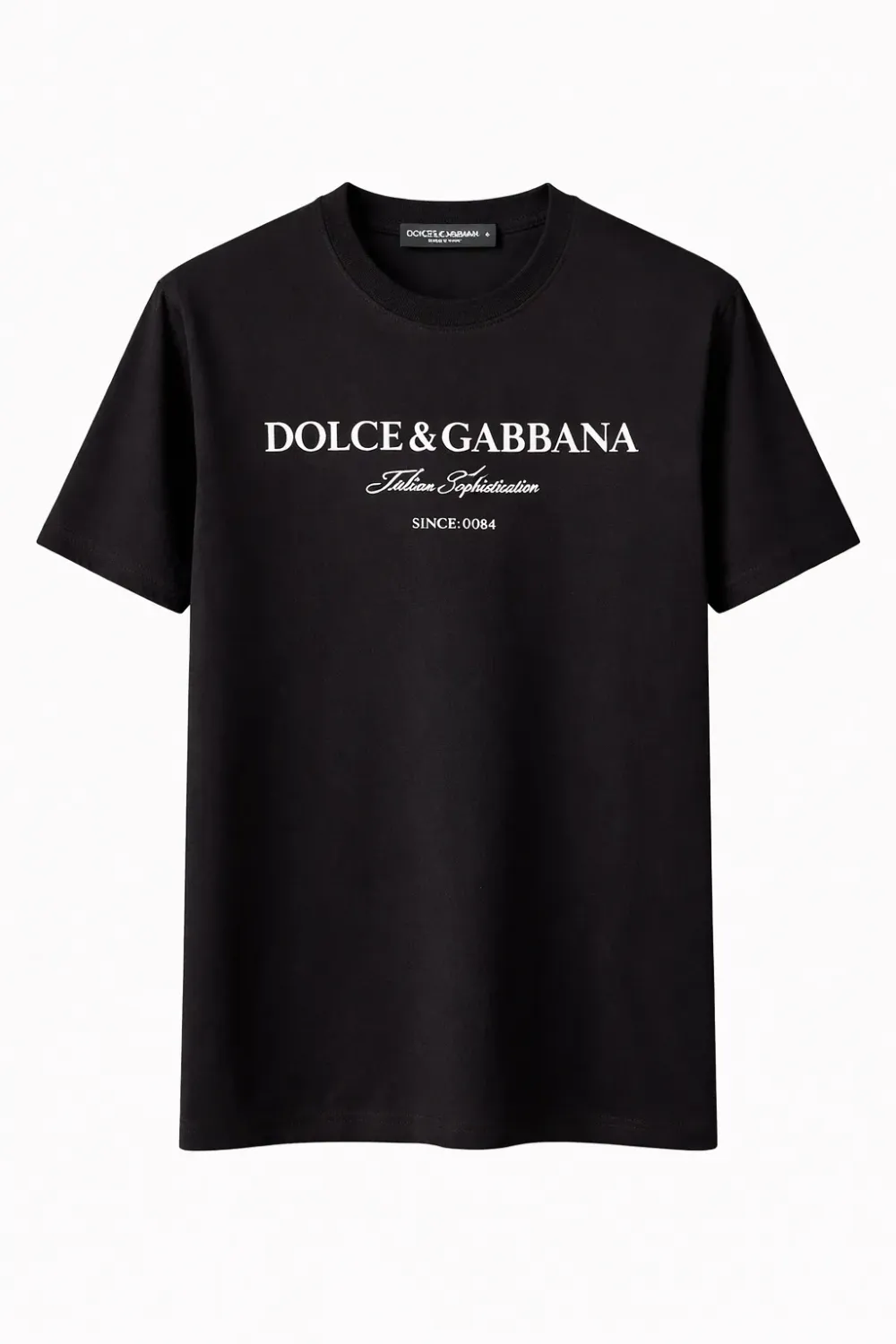 Dolce and Gabbana t shirt black designer logo print mens luxury cotton tee