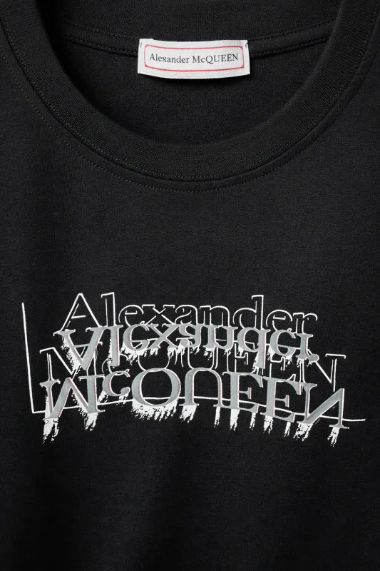 Alexander McQueen shirt mens t shirt homme luxe designer homme luxe logo and neck label detail
