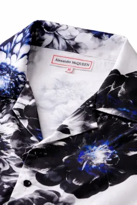 McQueen shirts men men's designer shirts collar detail shirts for men designer luxury fabric close up
