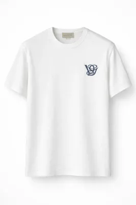 Valentino minimal logo embroidered tee mens front catalog studio product image
