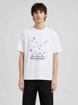 maison margiela white tee mens model front view oversized fit premium cotton minimalist designer style