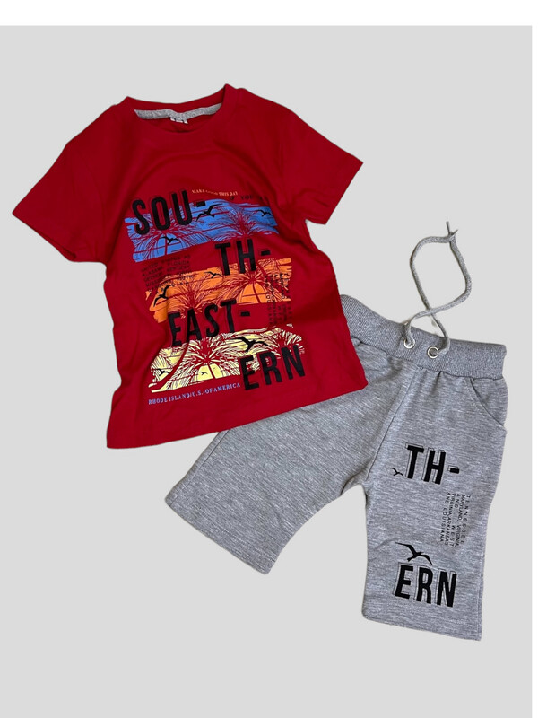طقم أولاد صيفي من قطعتين رووعة