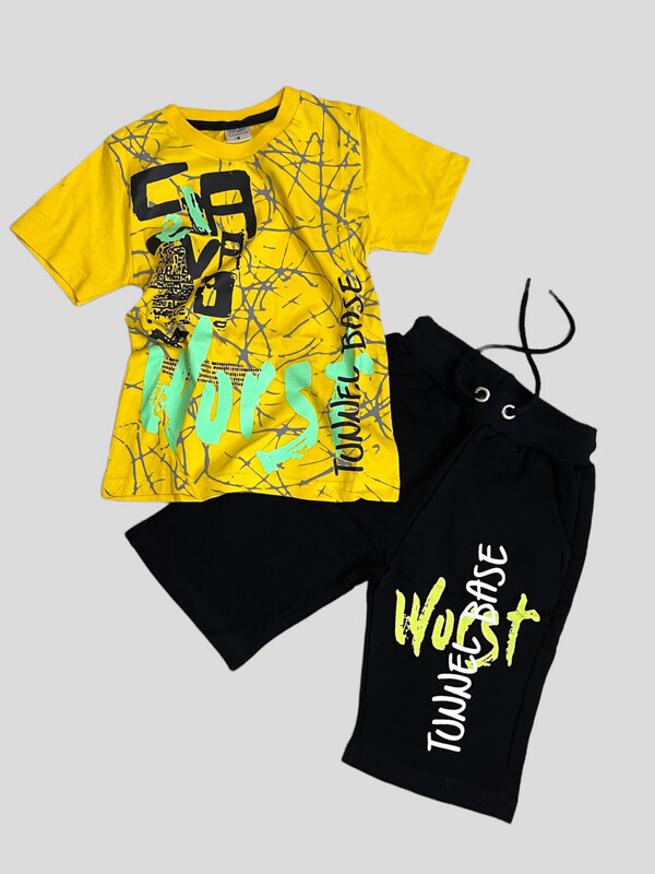 طقم أولاد صيفي من قطعتين رووعة