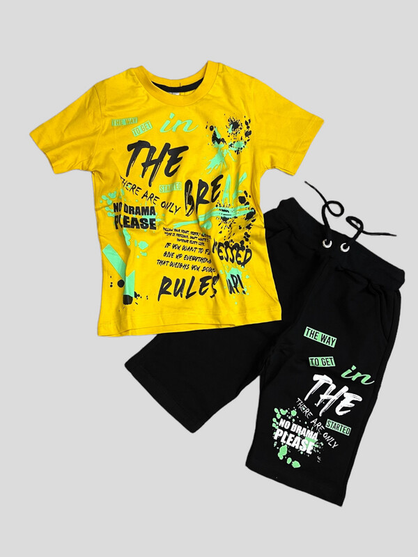 طقم أولاد صيفي من قطعتين رووعة