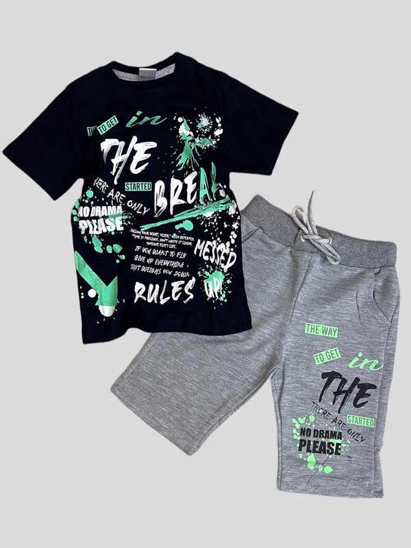 طقم أولاد صيفي من قطعتين رووعة