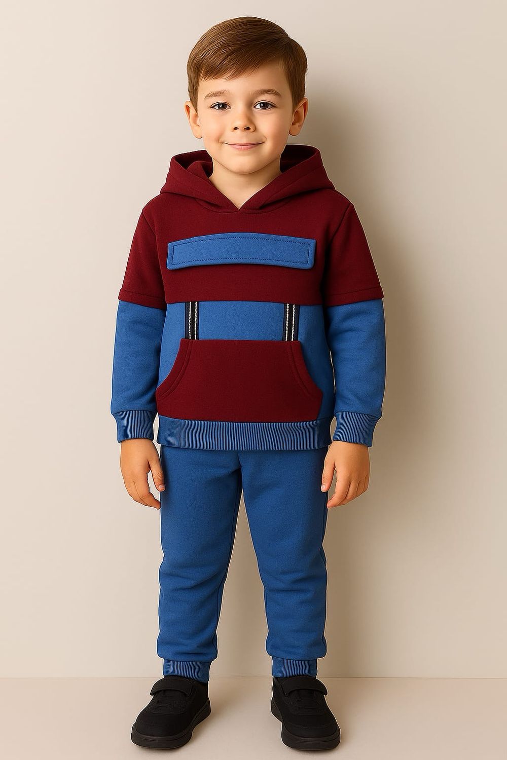 طقم شتوي من قطعتين قميص و بنطلون روعة