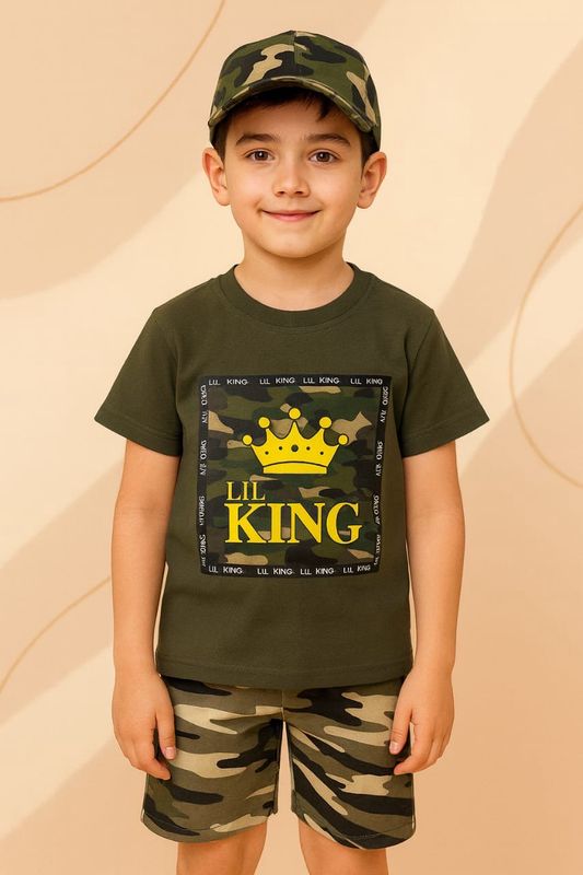 طقم عسكري أولاد من ٣ قطع رووعة 