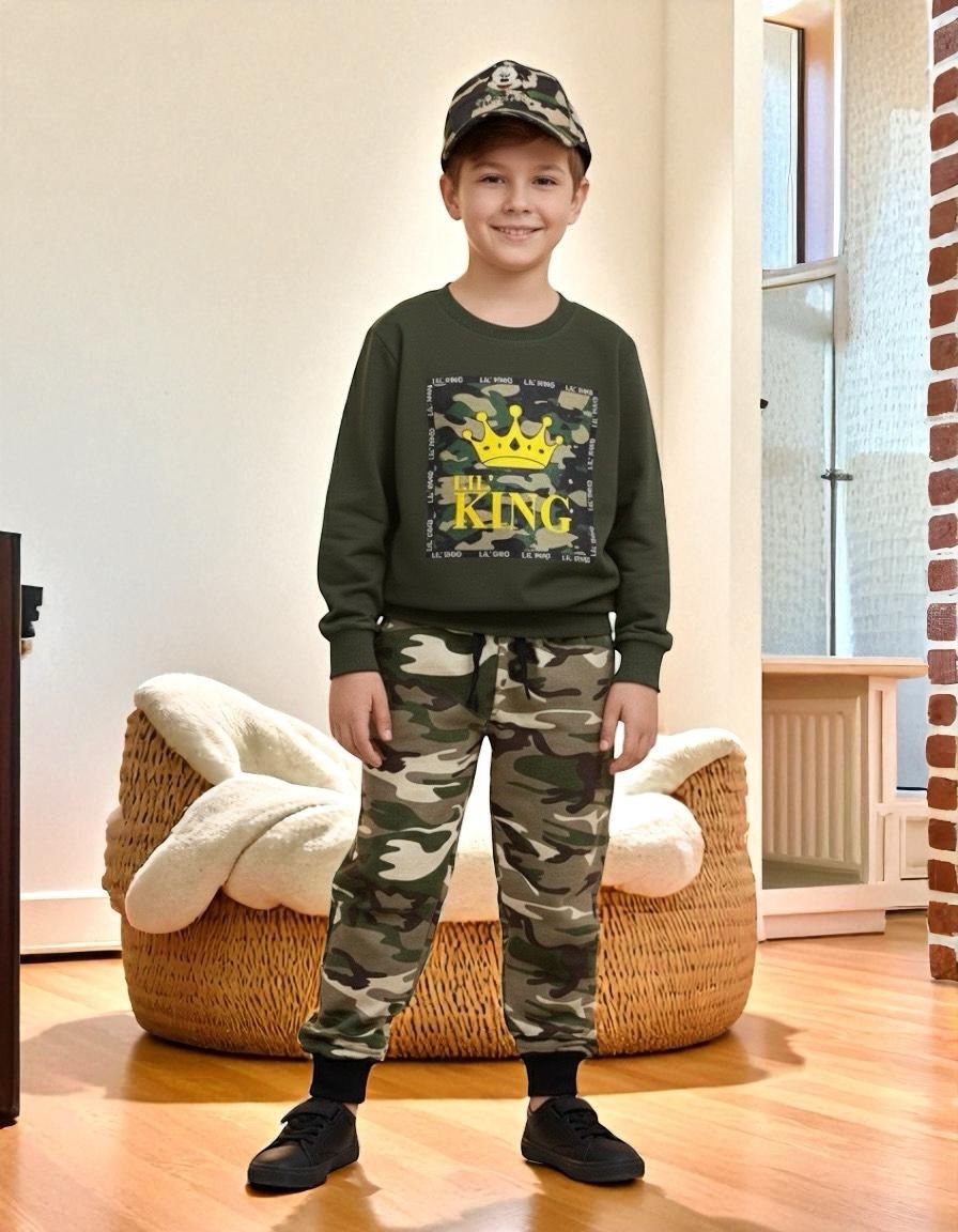 طقم جيشي شتوي مع كاب اختياري