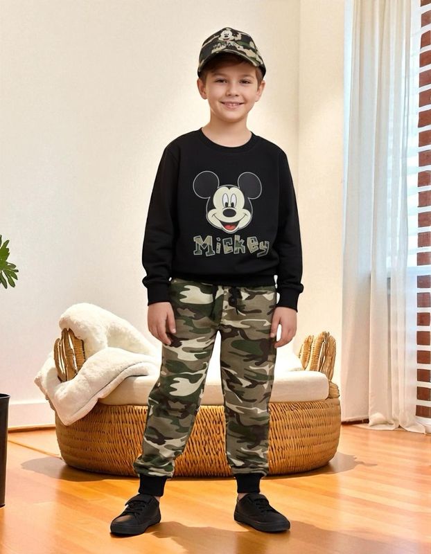 طقم جيشي شتوي مع كاب اختياري