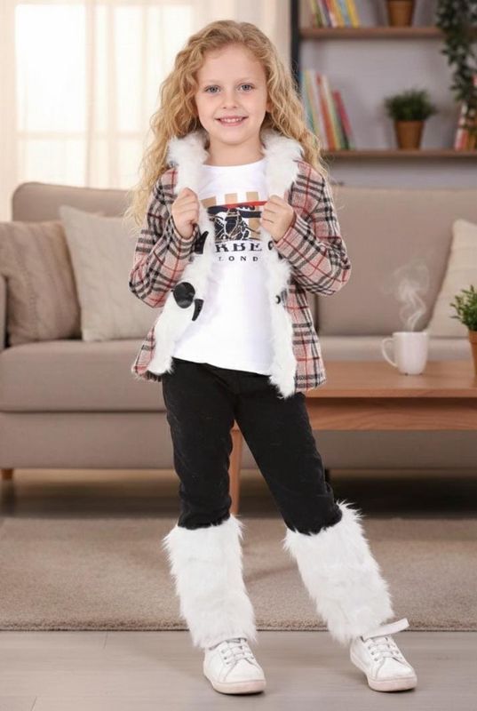 طقم بنات شتوي روعة من ٣ قطع