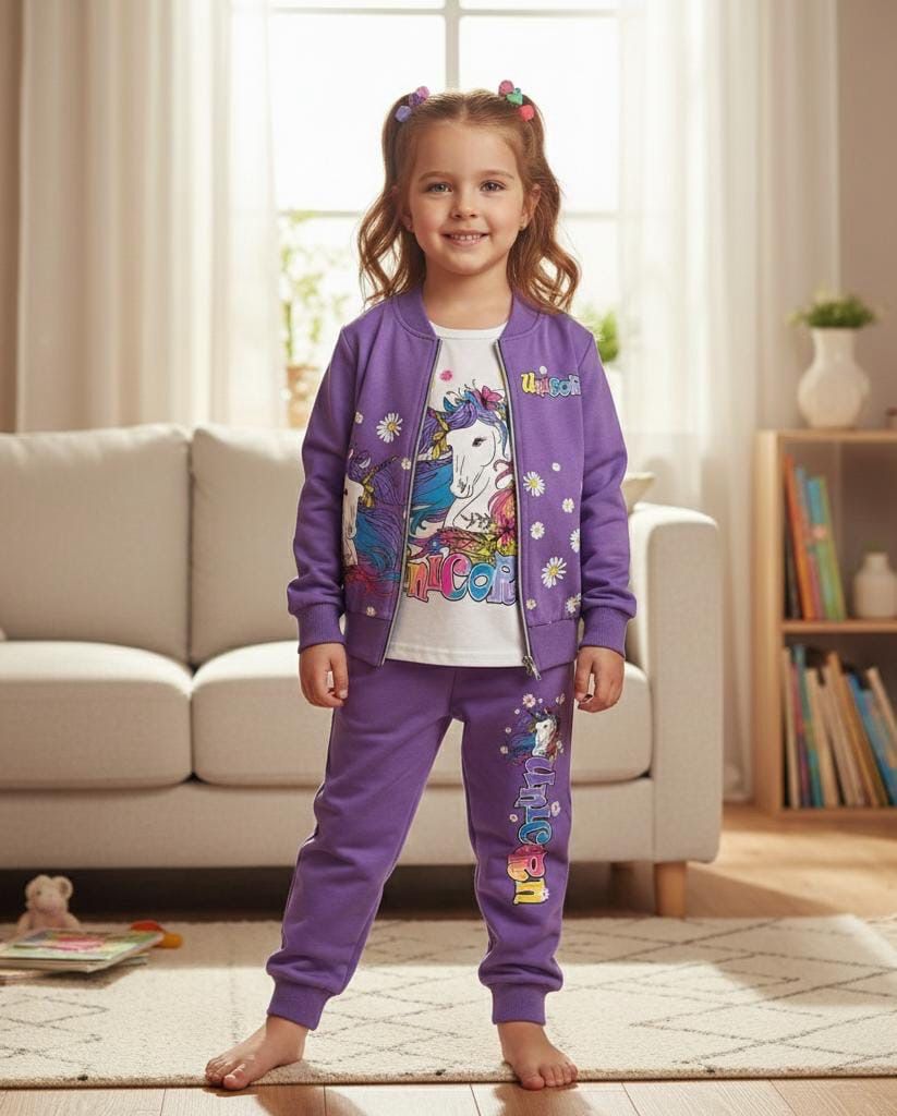 طقم بنات شتوي من ٣ قطع قميص وجاكيت وبنطلون رووعة 🤩