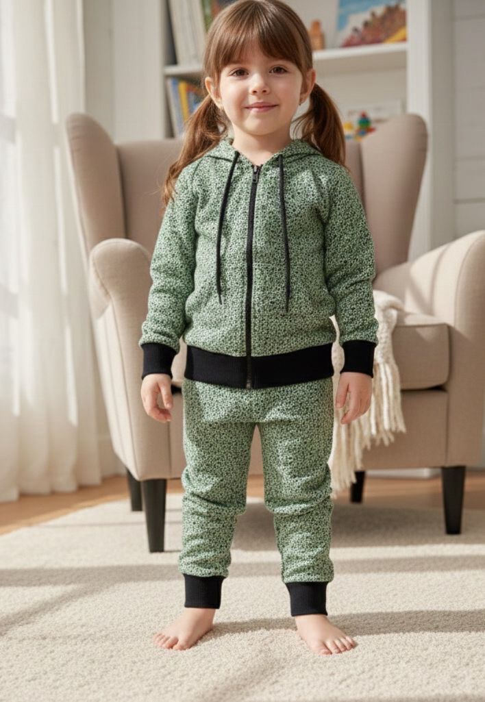 طقم بنات شتوي طباعة ديجتل روعة
