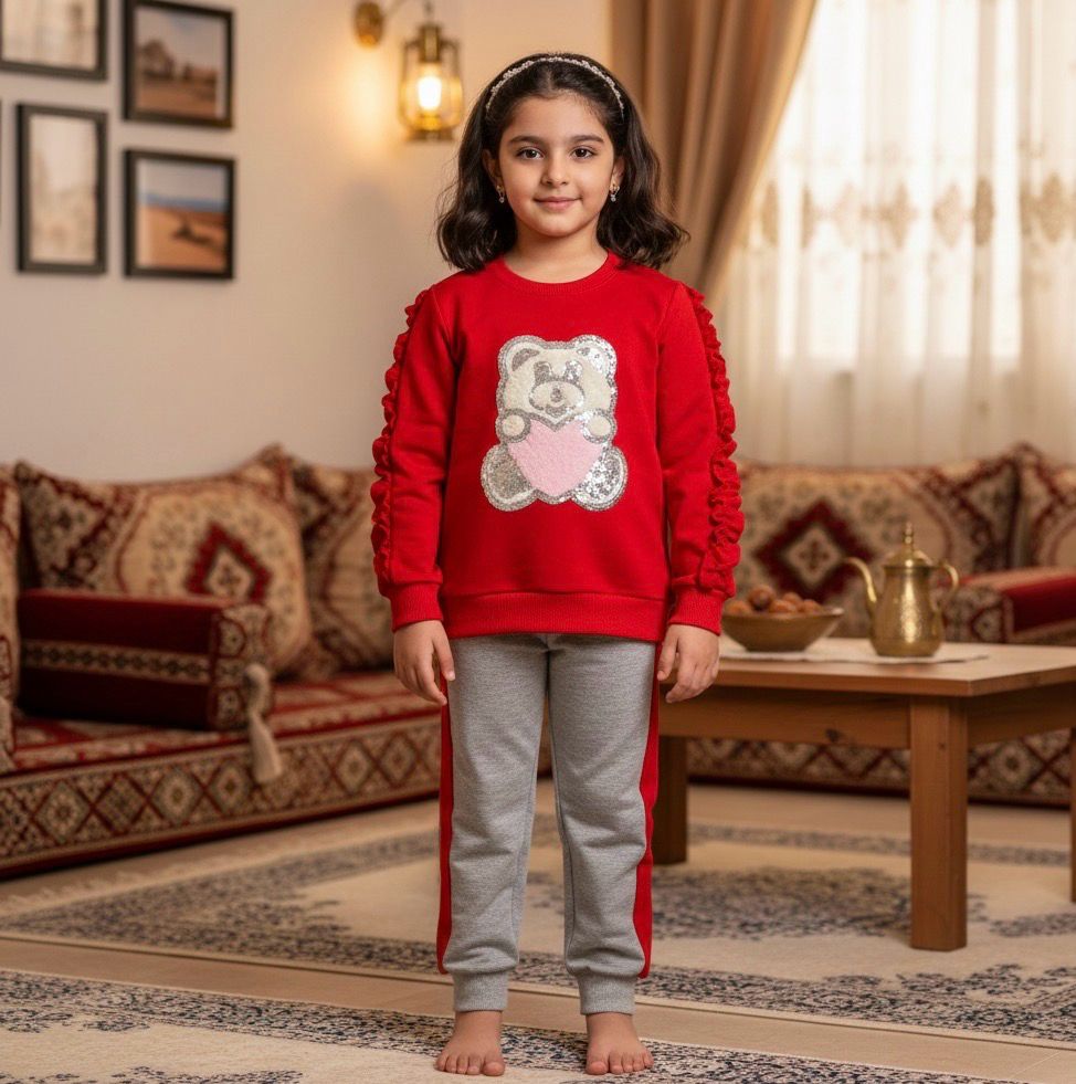 طقم بنات شتوي من ٢قطع قميص وبنطلون رووعة 🤩