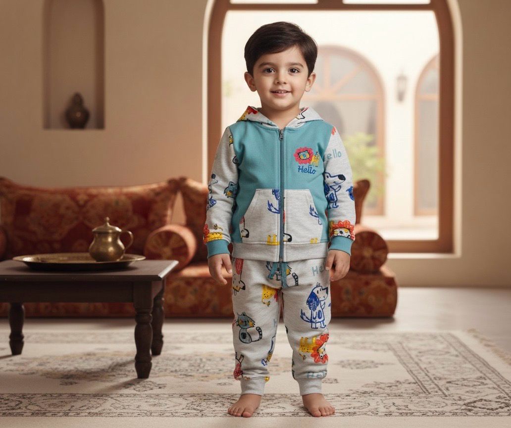 طقم شتوي جاكيت وبنطلون قطن رووعة