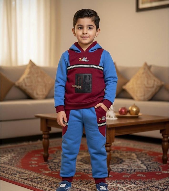 طقم شتوي من قطعتين قميص و بنطلون روعة