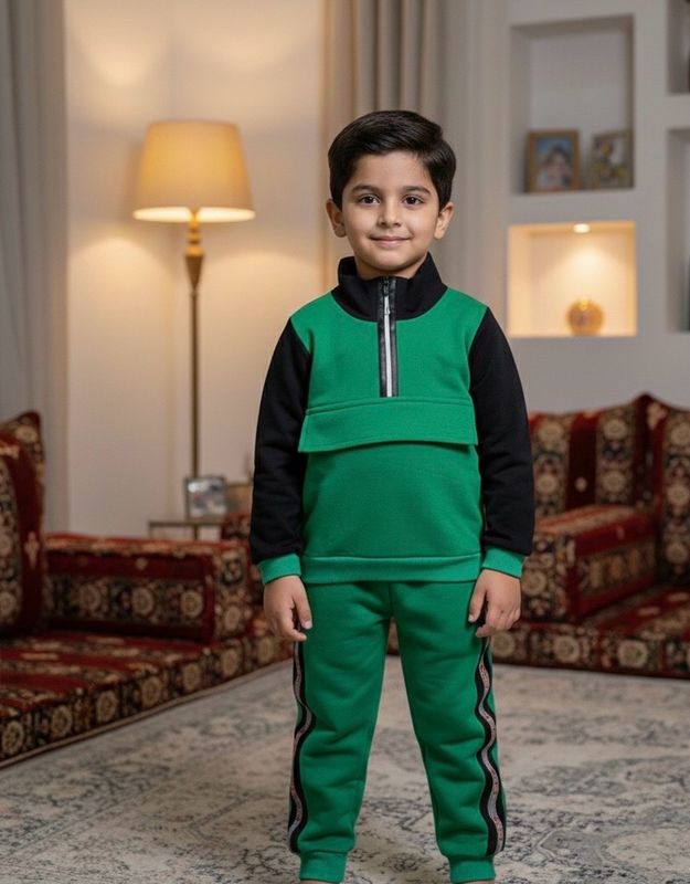 طقم شتوي من قطعتين قميص و بنطلون روعة