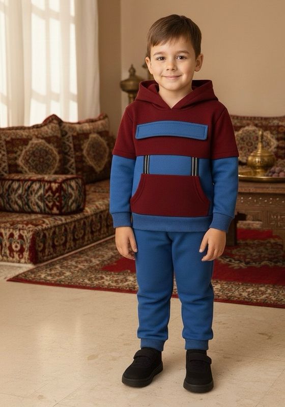 طقم شتوي من قطعتين قميص و بنطلون روعة