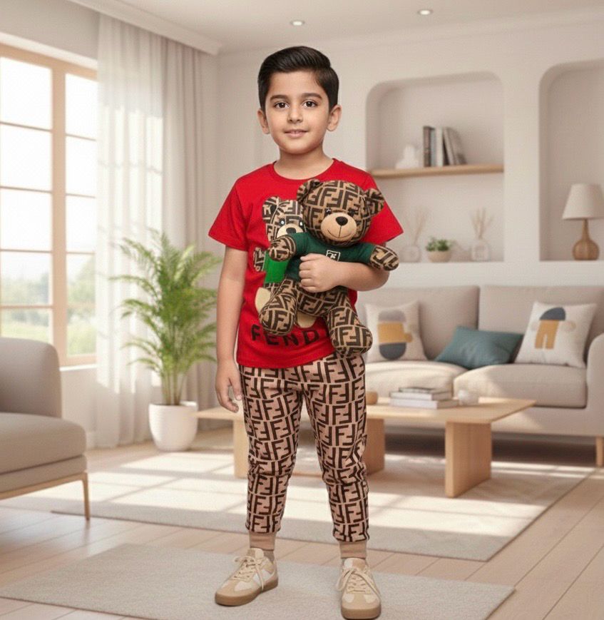 طقم فندي مان روعة من ٢ قطع شورت وبنطلون