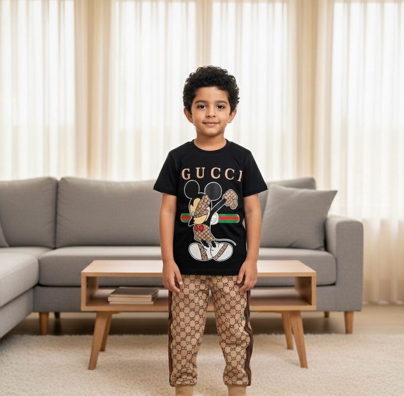 طقم جوتشي روعة من ٢ قطع شورت وبنطلون