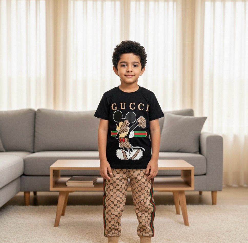 طقم جوتشي روعة من ٢ قطع شورت وبنطلون