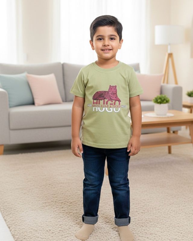 طقم أولاد صيفي قميص وبنطلون جينز  ( طقم أعياد)