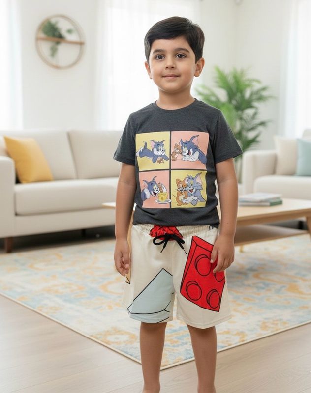 طقم اولاد روعة من شورت وقميص