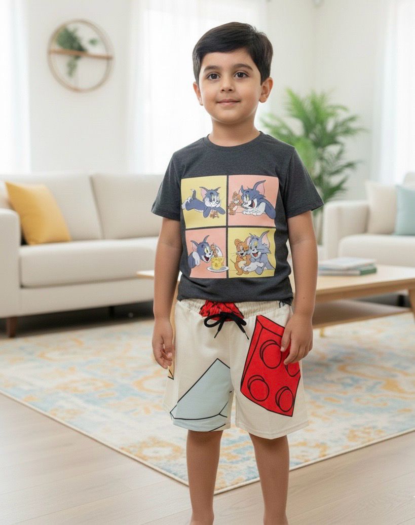 طقم اولاد روعة من شورت وقميص