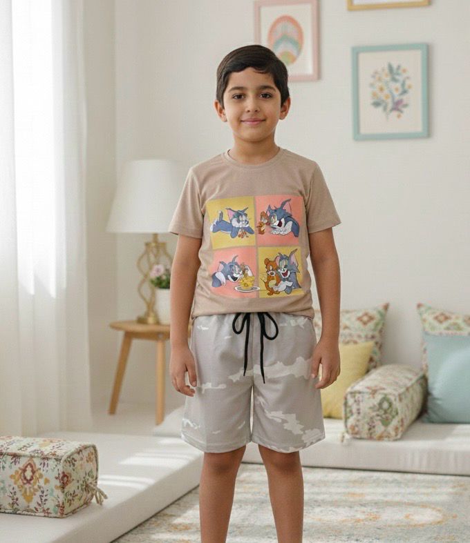 طقم اولاد روعة من شورت وقميص