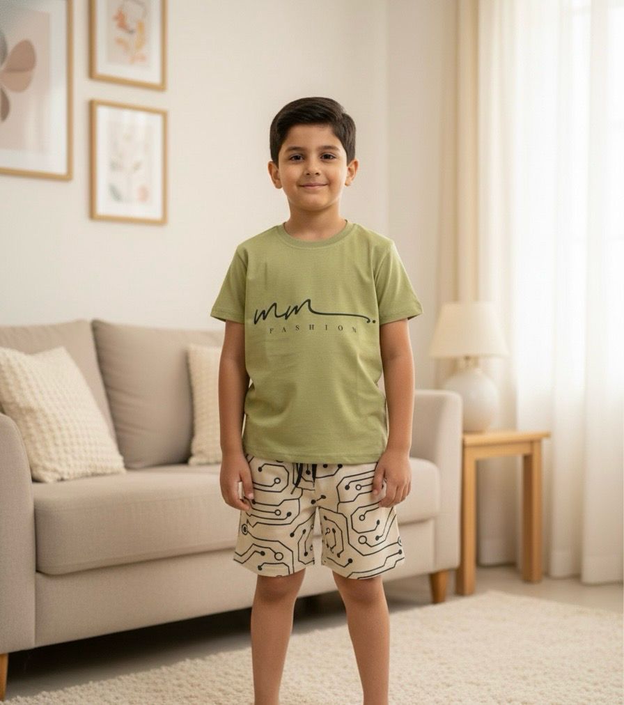 طقم اولاد روعة من شورت وقميص