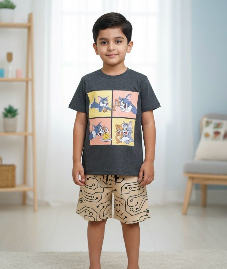 طقم اولاد روعة من شورت وقميص