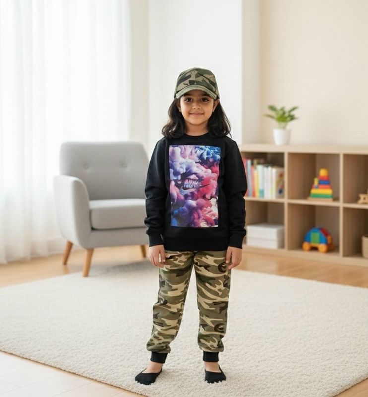 طقم جيشي شتوي مع كاب اختياري