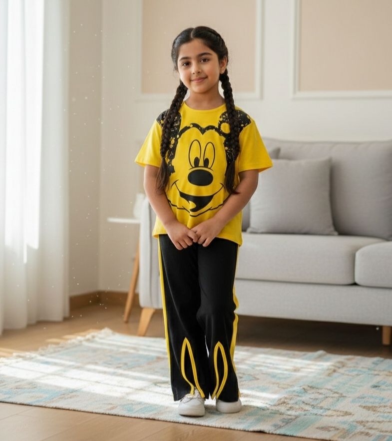 طقم بنات روعة من قطعتين  بنطلون وقميص روعة