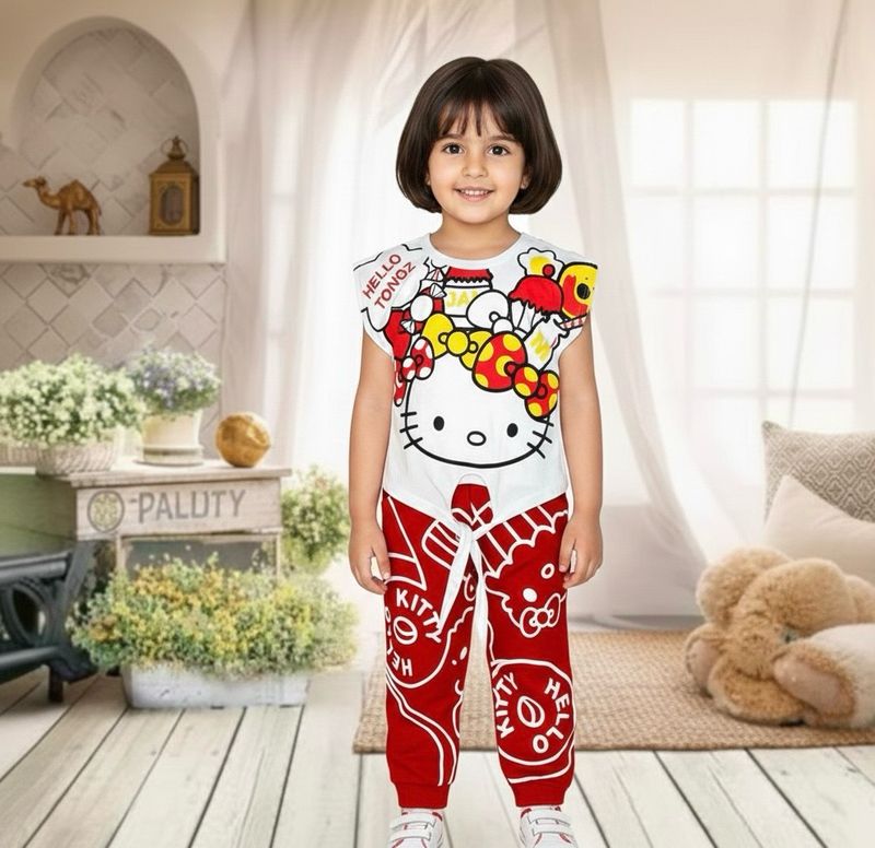 طقم بنات رووعة من قطعتين ماركة