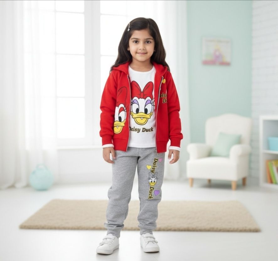 طقم بنات شتوي من ٣ قطع قميص وجاكيت وبنطلون رووعة 🤩