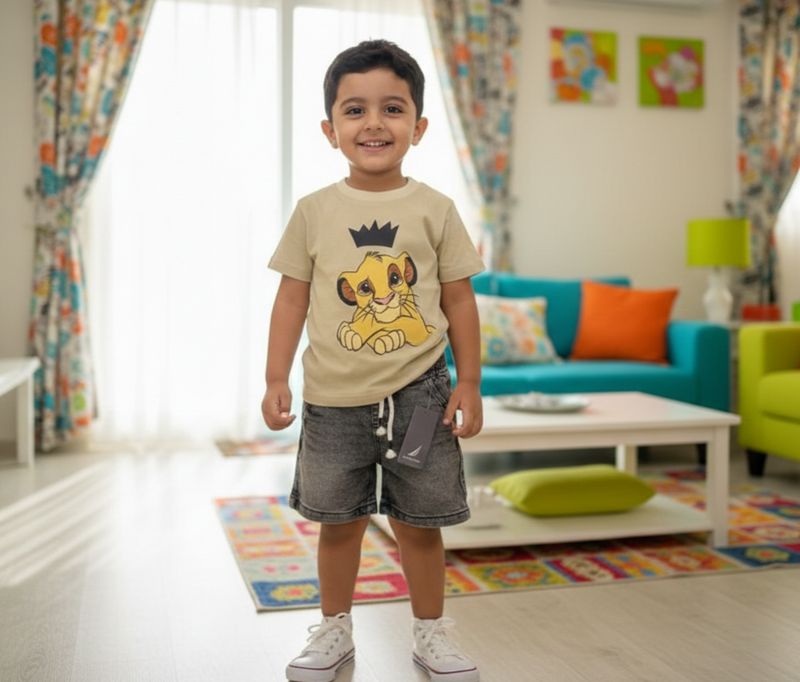 طقم  شورت جينز وقميص