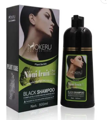 Mokeru Noni Hair Dye Shampoo Plant Extract for Men and Women All Hair Type 500ml